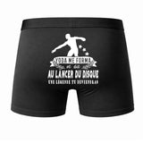 Caleçon Une légende Te Forma Lancer du Disque - Dos - Humour Boxer Coton Motif Métier Idée Cadeau Anniversaire Noël Homme