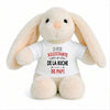 Peluche Lapin Bébé Doudou L'assistante de Ruche de Papi Cadeau Naissance Fille Nouveau-Né Baby Shower