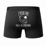 Caleçon J'peux Pas J'Ai Balle au Tambourin - Humour Boxer Coton Idée Cadeau