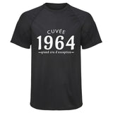 Maillot de Sport Homme 1964 Cuvee Grand Cru - T-Shirt Respirant Polyester Manches Courtes - Cadeau Sportif Anniversaire Noël Fête des Pères