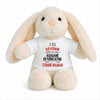 Peluche Lapin Bébé Doudou Je Veux Devenir Auxiliaire de Puericulture comme Maman Cadeau Naissance Nouveau-Né Baby Shower