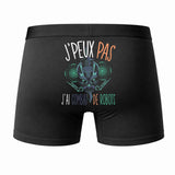 Caleçon J'peux Pas J'Ai Combat de Robots - Humour Boxer Coton Idée Cadeau