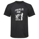 Maillot de Sport Homme Jpeux Pas Peche Blanc Jpeux Pas - T-Shirt Respirant Polyester Manches Courtes - Cadeau Sportif Anniversaire Noël Fête des Pères