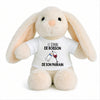 Peluche Lapin Bébé Doudou Le Copain de Boisson de Son Parrain Vin Cadeau Naissance Garçon Nouveau-Né Baby Shower