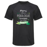 Maillot de Sport Homme pour Merci Podologue Inoubliable - T-Shirt Respirant Polyester Manches Courtes - Cadeau Sportif Anniversaire Noël Fête des Pères