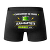 Caleçon Chargement en Cours Jean-Baptiste - Dos - Humour Boxer Coton Motif Métier Idée Cadeau Anniversaire Noël Homme