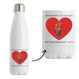 Idée Mug électricien coeur Cadeau Travail Métier Humour Collègue Femme Anniversaire Noël (Bouteille Isotherme)