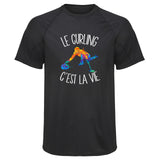 Maillot de Sport Homme Curling Cest la Vie - T-Shirt Respirant Polyester Manches Courtes - Cadeau Sportif Anniversaire Noël Fête des Pères