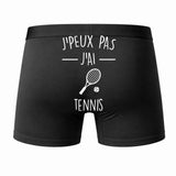 Caleçon J'peux Pas J'Ai Tennis - Humour Boxer Coton Idée Cadeau