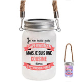 Lanterne Cousine Superwoman | Lampe Jardin Idée Décoration Cadeau
