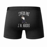 Caleçon J'peux Pas J'Ai Aïkido - Humour Boxer Coton Idée Cadeau