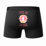 Caleçon J'peux Pas J'Ai Yoga - Humour Boxer Coton Idée Cadeau