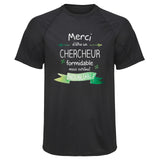 Maillot de Sport Homme pour Merci Chercheur Inoubliable - T-Shirt Respirant Polyester Manches Courtes - Cadeau Sportif Anniversaire Noël Fête des Pères