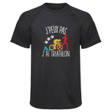 Maillot de Sport Homme Triathlon Copie Jpeux Pas - T-Shirt Respirant Polyester Manches Courtes - Cadeau Sportif Anniversaire Noël Fête des Pères