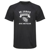 Maillot de Sport Homme Flechette Octogenaire Homme - T-Shirt Respirant Polyester Manches Courtes - Cadeau Sportif Anniversaire Noël Fête des Pères - Taille 3XL
