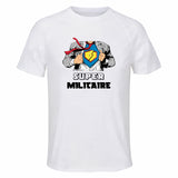 Maillot de Sport Homme Super Militaire - T-Shirt Respirant Polyester Manches Courtes - Cadeau Sportif Anniversaire Noël Fête des Pères