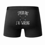 Caleçon J'peux Pas J'Ai Twirling - Humour Boxer Coton Idée Cadeau
