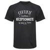 Maillot de Sport Homme Receptionniste - T-Shirt Respirant Polyester Manches Courtes - Cadeau Sportif Anniversaire Noël Fête des Pères