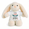 Peluche Lapin Bébé Doudou Ma Mission Surf avec Mes Parents Cadeau Naissance Nouveau né Fille garçon Baby Shower