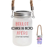 Lanterne course de moto Irremplaçable | Lampe Jardin Idée Décoration Cadeau