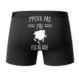 Caleçon J'peux Pas J'Ai Escalade - Humour Boxer Coton Idée Cadeau