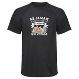 Maillot de Sport Homme Voyage Sexagenaire Homme - T-Shirt Respirant Polyester Manches Courtes - Cadeau Sportif Anniversaire Noël Fête des Pères