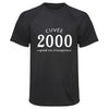 Maillot de Sport Homme 2000 Cuvee Blanc Cuvee Grand Cru - T-Shirt Respirant Polyester Manches Courtes - Cadeau Sportif Anniversaire Noël Fête des Pères