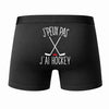 Caleçon J'peux Pas J'Ai Hockey - Humour Boxer Coton Idée Cadeau