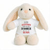 Peluche Lapin Bébé Doudou L'assistante du Barbecue de Papa Cadeau Naissance Fille Nouveau-Né Baby Shower