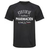 Maillot de Sport Homme Pharmacien - T-Shirt Respirant Polyester Manches Courtes - Cadeau Sportif Anniversaire Noël Fête des Pères