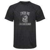 Maillot de Sport Homme Skateboard Copie Jpeux Pas - T-Shirt Respirant Polyester Manches Courtes - Cadeau Sportif Anniversaire Noël Fête des Pères
