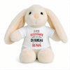 Peluche Lapin Bébé Doudou L'assistante du Bureau de Papa Cadeau Naissance Fille Nouveau-Né Baby Shower