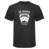Maillot de Sport Homme Poker Octogenaire Octogenaire Homme - T-Shirt Respirant Polyester Manches Courtes - Cadeau Sportif Anniversaire Noël Fête des Pères - Taille 3XL