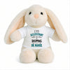 Peluche Lapin Bébé Doudou L'Assistant de Shopping de Mamie Cadeau Naissance Garçon Nouveau-Né Baby Shower