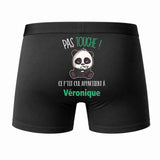 Caleçon Véronique Pas Touche - Dos - Humour Boxer Coton Motif Métier Idée Cadeau Anniversaire Noël Homme