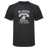 Maillot de Sport Homme Escrime Copie Quinquagenaire Homme - T-Shirt Respirant Polyester Manches Courtes - Cadeau Sportif Anniversaire Noël Fête des Pères