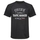 Maillot de Sport Homme Traffic Manager - T-Shirt Respirant Polyester Manches Courtes - Cadeau Sportif Anniversaire Noël Fête des Pères