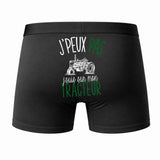 Caleçon J'peux Pas J'Ai Tracteur - Humour Boxer Coton Idée Cadeau