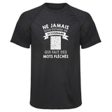 Maillot de Sport Homme Mots Fleches Octogenaire Homme - T-Shirt Respirant Polyester Manches Courtes - Cadeau Sportif Anniversaire Noël Fête des Pères