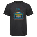 Maillot de Sport Homme 1963 Edition Limitee - T-Shirt Respirant Polyester Manches Courtes - Cadeau Sportif Anniversaire Noël Fête des Pères