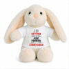 Peluche Lapin Bébé Doudou Je Veux Devenir Agent Dentretien comme Maman Cadeau Naissance Nouveau-Né Baby Shower