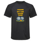 Maillot de Sport Homme pour Yohann en a Une Sacree Paire - T-Shirt Respirant Polyester Manches Courtes - Cadeau Sportif Anniversaire Noël Fête des Pères