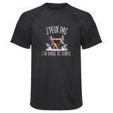 Maillot de Sport Homme Danse de Couple Copie Jpeux Pas - T-Shirt Respirant Polyester Manches Courtes - Cadeau Sportif Anniversaire Noël Fête des Pères