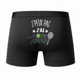 Caleçon J'peux Pas J'Ai Tennis - Humour Boxer Coton Idée Cadeau
