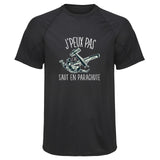 Maillot de Sport Homme Saut en Parachute Copie Jpeux Pas - T-Shirt Respirant Polyester Manches Courtes - Cadeau Sportif Anniversaire Noël Fête des Pères