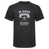Maillot de Sport Homme Hockey Sexagenaire Homme - T-Shirt Respirant Polyester Manches Courtes - Cadeau Sportif Anniversaire Noël Fête des Pères