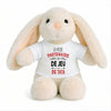 Peluche Lapin Bébé Doudou La Partenaire de Jeu de Tata Cadeau Naissance Fille Nouveau-Né Baby Shower