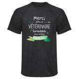 Maillot de Sport Homme pour Merci Veterinaire Inoubliable - T-Shirt Respirant Polyester Manches Courtes - Cadeau Sportif Anniversaire Noël Fête des Pères