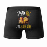 Caleçon J'peux Pas J'Ai Jeux de Rôle - Humour Boxer Coton Idée Cadeau