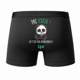 Caleçon LYA Pas Touche - Dos - Humour Boxer Coton Motif Métier Idée Cadeau Anniversaire Noël Homme